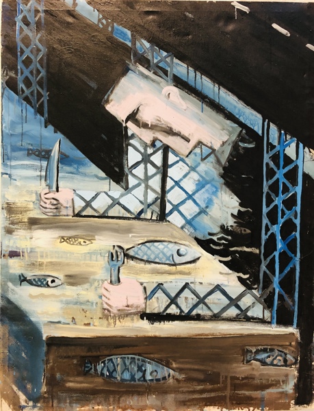 Maleri: 'Sulten Broskygge' skabt af Phillip Stein Jönsson (f. 1960)