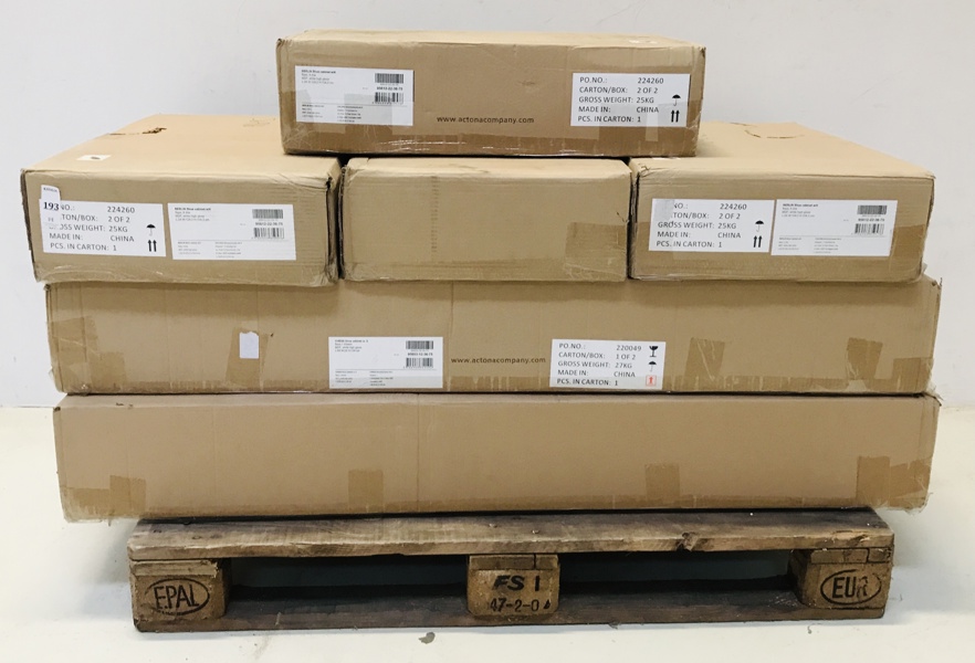 Palle med Actona Berlin og Chess skoskabe (8 colli)