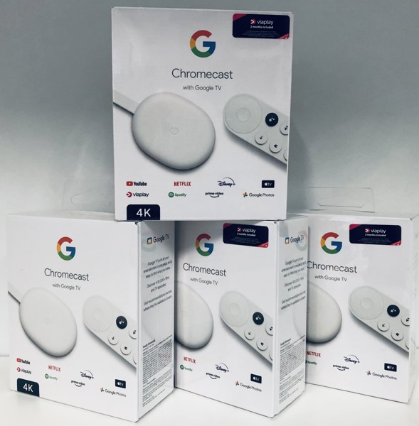 4 Google Chromecast med Google TV 4K (P 179, 180/24)