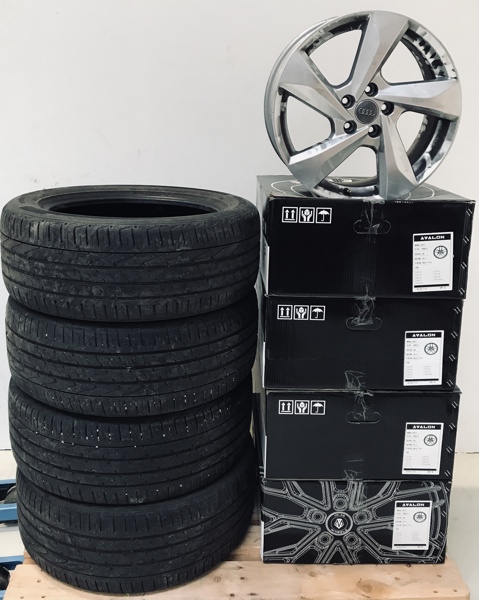 4 Originale Audi alufælge m. Hankook Ventus S1 Evo2 (235/55R18)