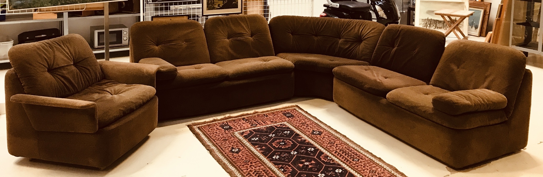 Jo Otterpohl 'Ambo' Loveseat mid-century modul-sofa (3 enheder) samt loungestol, fremstillet ved Cor Sitzkomfort 