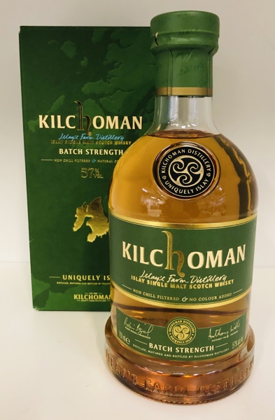 Kilchoman Batch Strenght Islay Single Malt Scotch Whisky m. tilhørende æske 