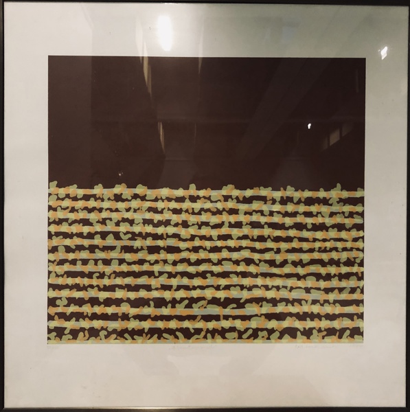 Abstrakt litografi (55/100) af Rolf-Gunter Dienst (1942-2016) dateret 1977