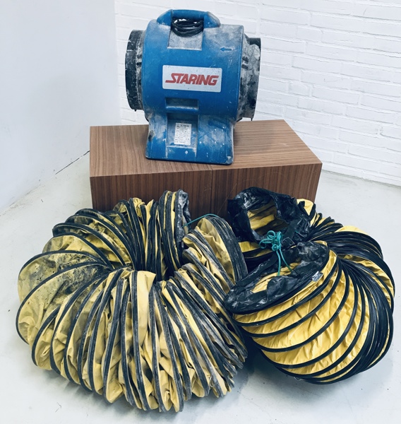 +M: Staring VAF-300 (230V) kompakt letvægtsventilator m. 2 flexslanger