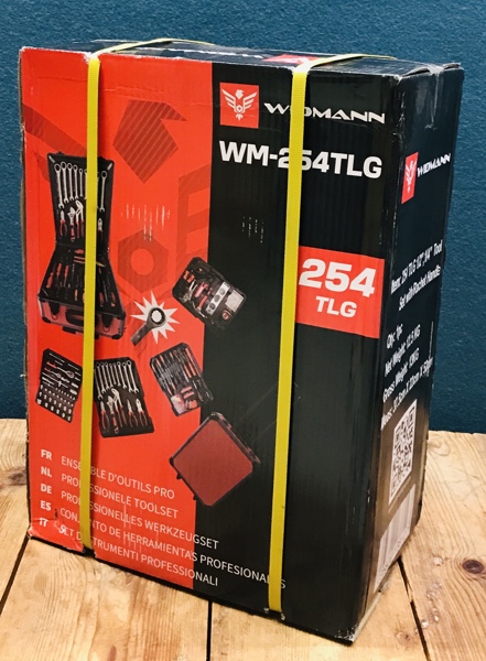 +M: Widman WM-254TLG værkstedstrolley m. værktøj (254 dele)