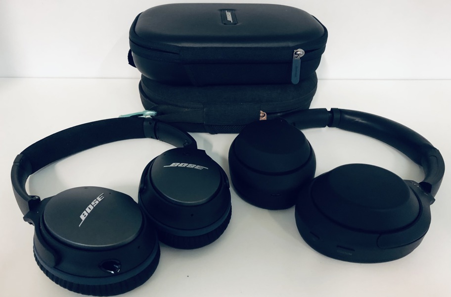 Sony WH-1000XM4 Over-Ear hovedtelefoner m. etui samt Bose QuietComfort 25  Over-Ear hovedtelefoner m. støjreduktion (B 228, 326/24) 