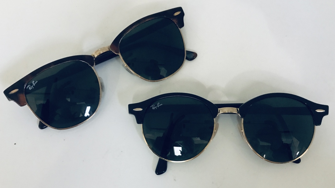 +M: Ray-Bay Clubround | RB4246 solbrille samt Ray-Bay Clubmaster | RB3016 solbrille (B 508/25)