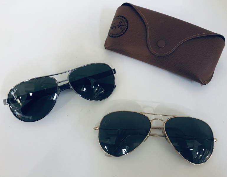 +M: Ray-Bay Pilot | RB3457 solbrille solbrille samt Ray-Bay Aviator Large | RB3025 solbrille (m. styrke)  - medfølger Ray-Ban etui samt  (B 521, 545/25)