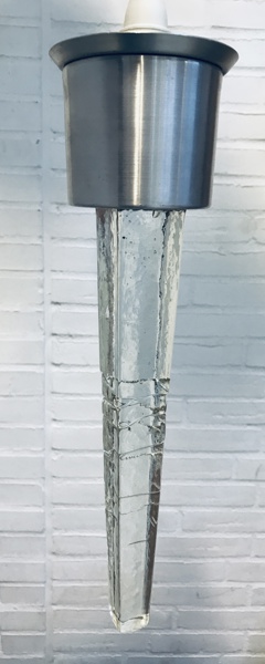 Vitrika mid-century 'Istap' pendel udført glas og børstet aluminium