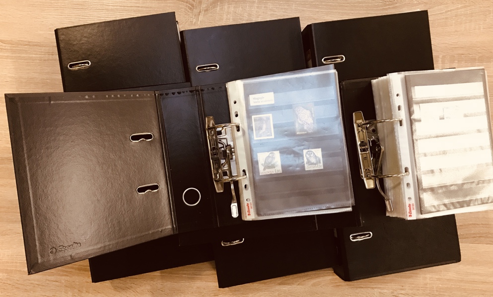 Frimærker: 11 mapper m. fugletema