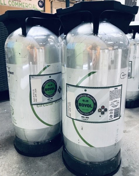 +M: Fadøl 3 fustager (3X20l / 60l) m. Skuldborg Bryghus Bøvøl 