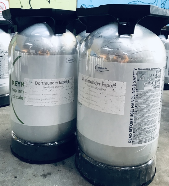 +M: Fadøl: 3 fustager (3X30l / 90l) m. Skuldborg Bryghus Dortmunder Export