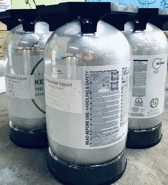 +M: Fadøl: 4 fustager (4X30l / 120l) m. Skuldborg Bryghus Dortmunder Export