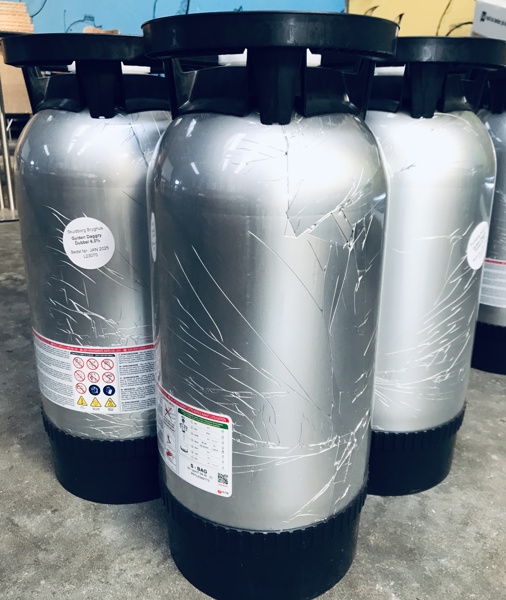 +M: Fadøl: 4 fustager (4X20l / 80l) m. Skuldborg Bryghus Gylden Daggry