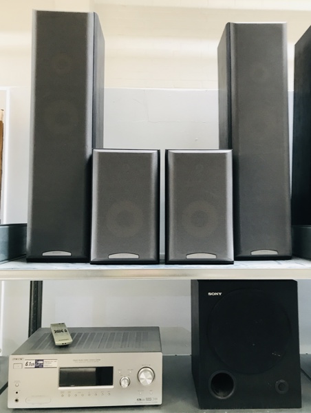 Sony STR-DG500 Multi Channel AV Receiver m. SA-WM250 Active Subwoofer, SS-MF450H og SS-MB250H højtaler