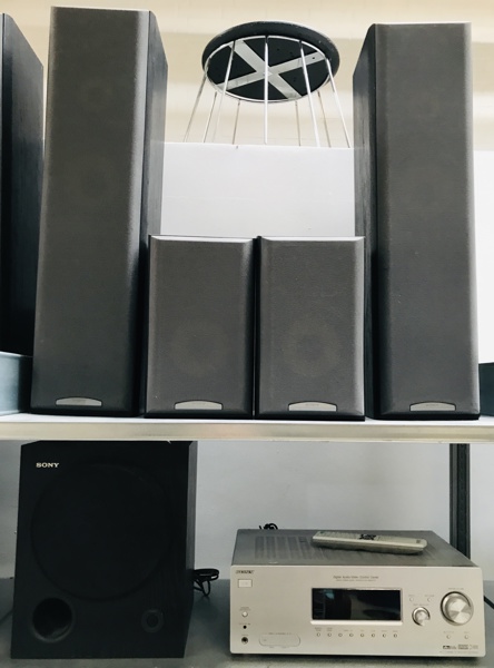 Sony STR-DG500 Multi Channel AV Receiver m. SA-WM250 Active Subwoofer, SS-MF450H og SS-MB250H højtaler