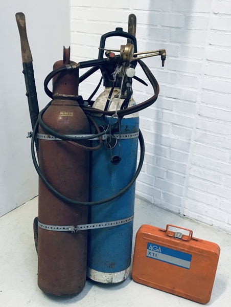 Ilt/Gas sæt m. vogn