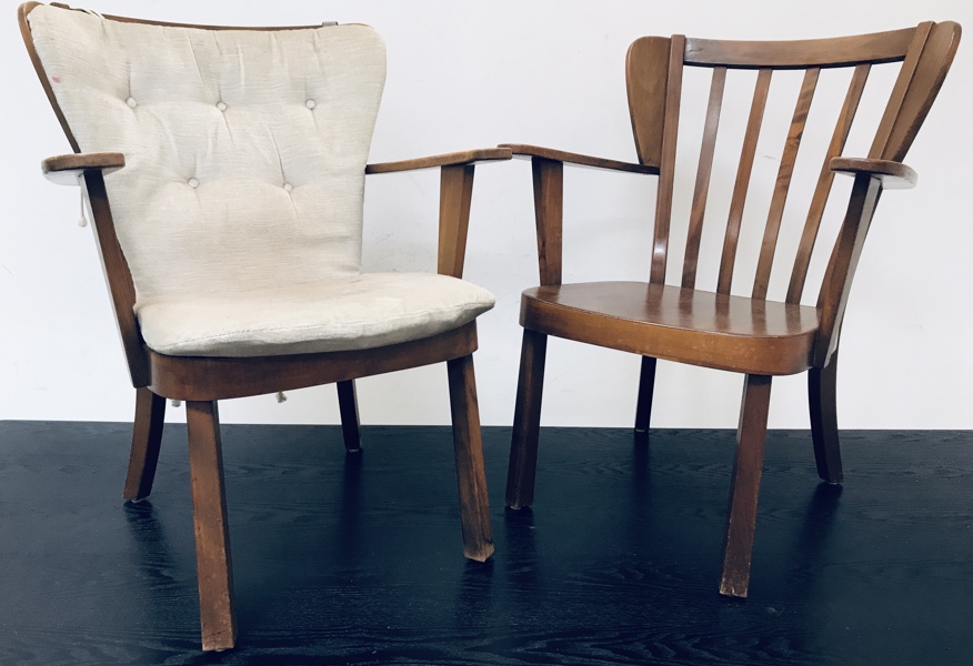 2 Fritz Hansen 'Canada' armstole formgivet Christian E. Hansen (1874-1954)