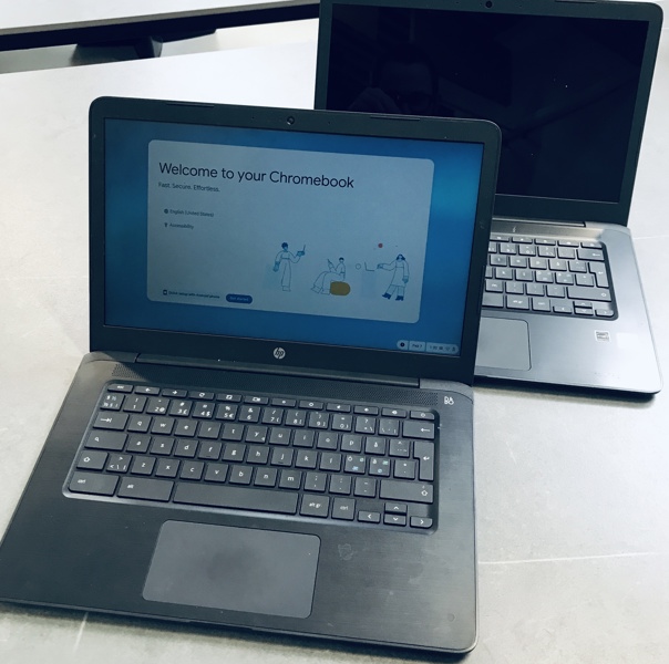 2 Hewlett-Packard Chromebook (TPN-Q216) laptops m. Bang & Olufsen lyd