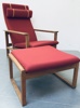 Børge Mogensen (1914-1972) Slædestol | 2254 arm-/lænestol m. skammel, fremstillet ved Fredericia Furniture