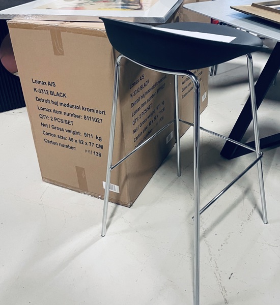 3 Lomax Detroit bar-/mødestole (87cm)