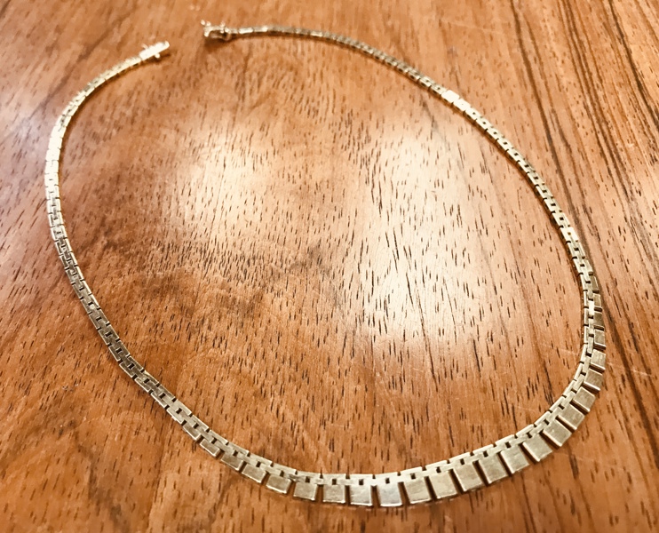 Guld: Halskæde m. forløb udført i 8kt./333