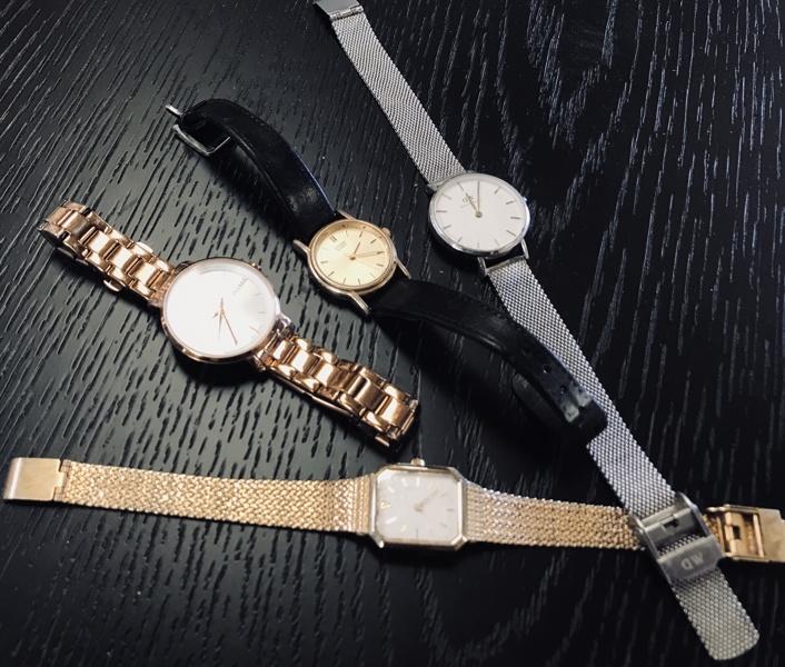 +M: Samling af ure (4 ure) - Citizen (GN-0-S), Daniel Wellington, Paul Valentine, Pulsar (Å 2026-0777)