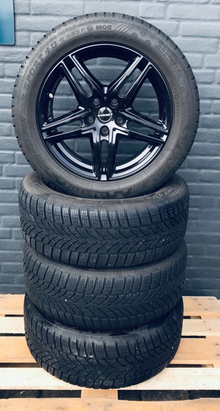 4 Borbet Alufælge (17") m. Dunlop SP Wintersport 4D vinterdæk (225/55/R17)