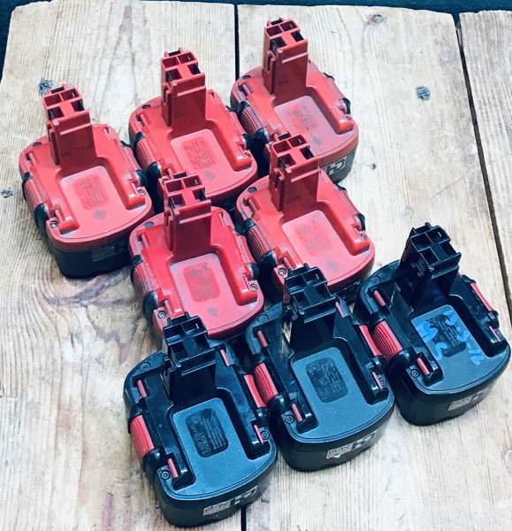 8 stk. Bosch 14,4V 2,6Ah NiMH batterier