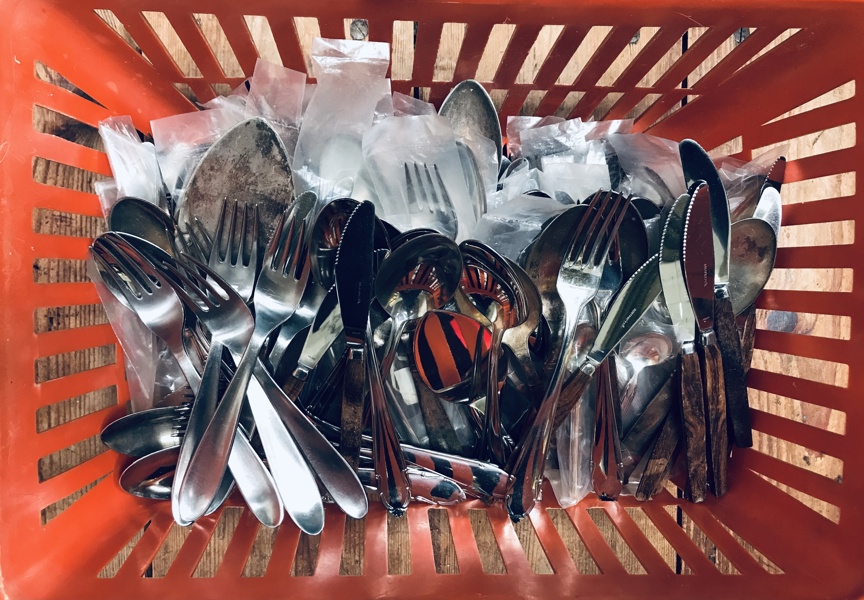 Stor samling af dansk sølvbestik (plet) - herunder mærkerne Raadvaad, O.V. Mogensen, Finn Christensen, Christian Fogh samt J.A. Henckles (ca. 300 enheder)