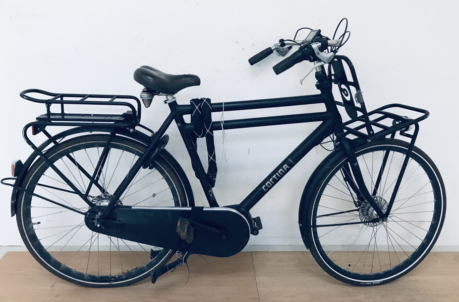 +M: Cortina Transport el-herreshopper u. batteri. M. Bafang centermotor samt display (K 56/25)