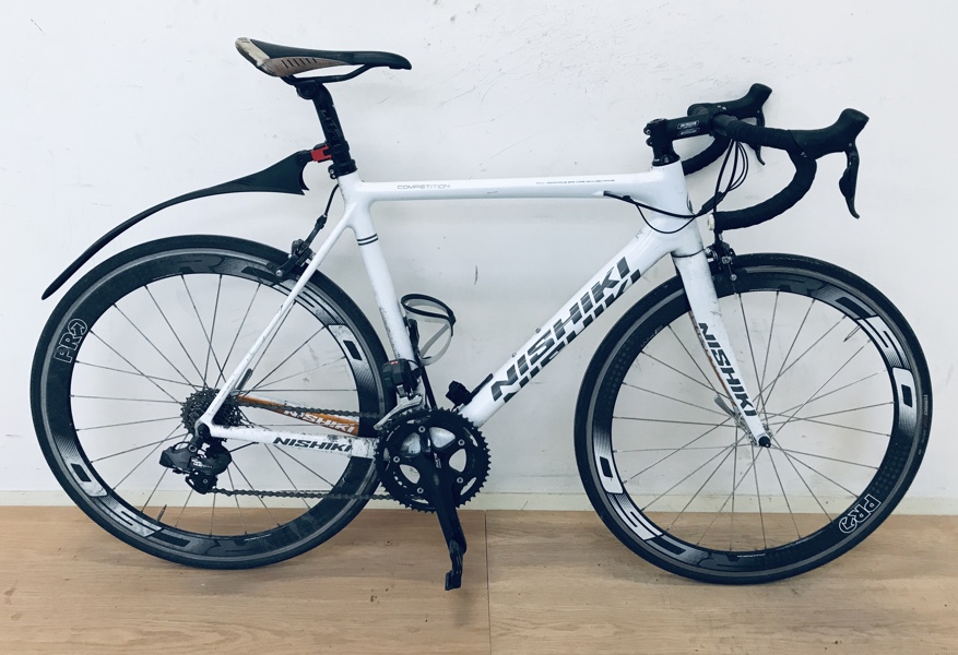 +M: Nishiki Competition racercykel m. carbonramme, elektronisk gearskifte samt Pro RC50 Tubular fælge (Å 2026-0687)