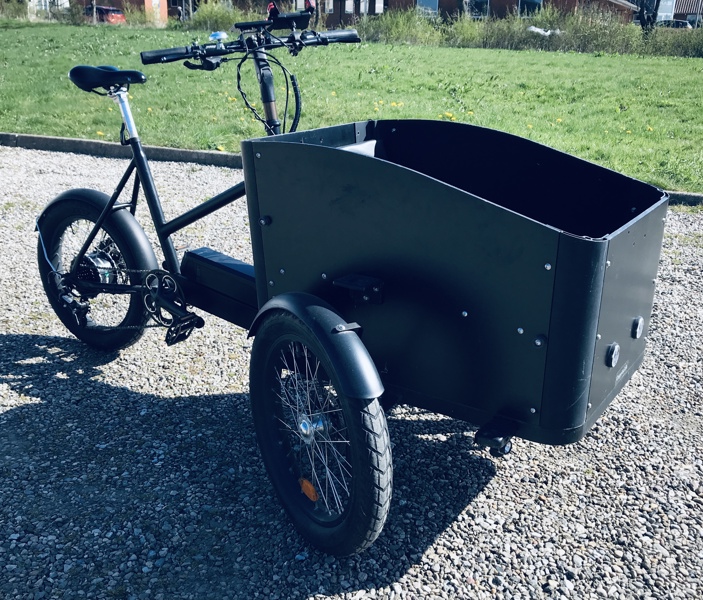 +M: Cargokid Economy el-ladcykel m. batteri samt Bafang motor (Å 2025-1539)