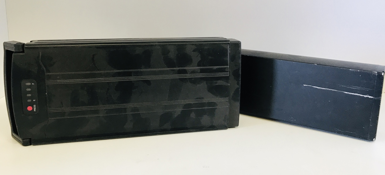 Promovec Carrier 15,6Ah el-cykel batteri (50775-BL-C-36v) samt Samsung Ares 115 el-cykel batteri (Mustang, X-Zite, Biltema)