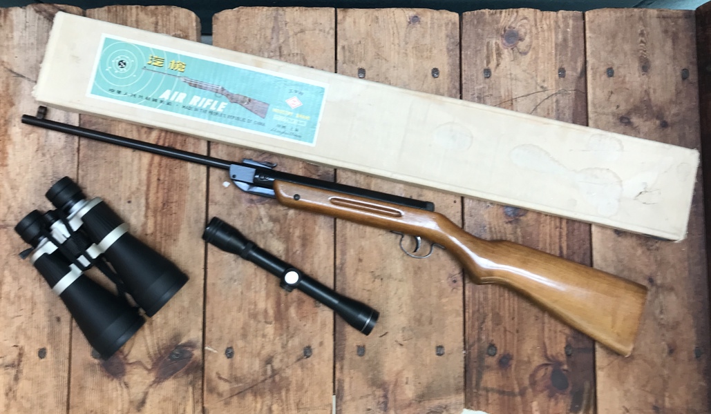 I Industry Brand Model "61" luftgevær (4,5mm) m. Eagleeye 4X32 kikkert samt Traveler 10-30X60 natkikkert 