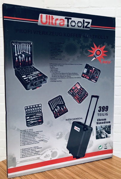+M: UltraToolz værkstedstrolley m. værktøj (390 dele)
