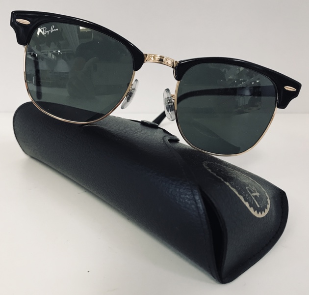 +M: Ray-Ban 'Clubmastert' (RB3016) solbrille m. etui (B 313/26)