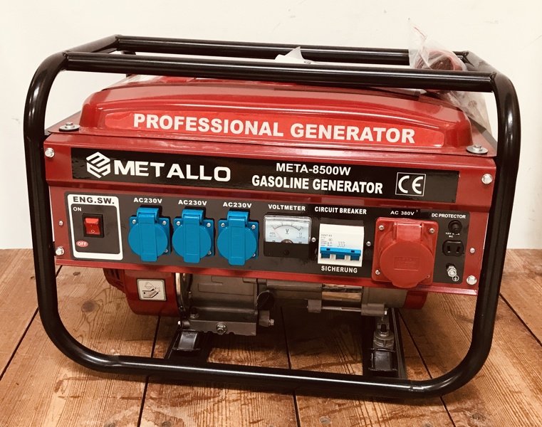 +M: Metallo Meta-8500WE 4-takt generator (benzin) m. elstart