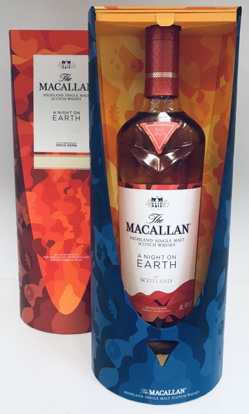 Macallan A Night On Earth Highland (In Scotland) Single Malt Scotch Whiskey (Shortbread, Cinnamon, Orange) m. tilhørende æske 