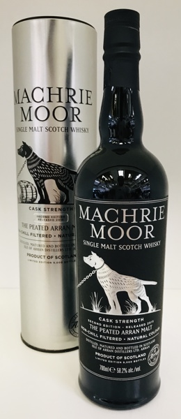 Arran Machrie Moor Single Malt Whisky: Second Edition Released 2015 (Peating Level 20PPM) m. tilhørende æske 