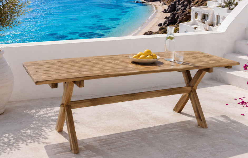 +M: Marbella havebord af teak, fremstillet ved Lexpo Living