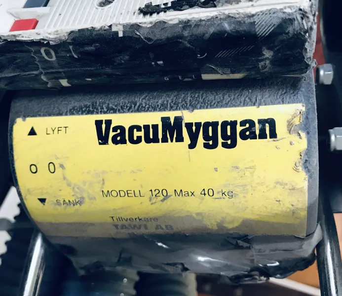 Vacumyggan Model 120 vacumløfter m. Tawi udsugningsmaskine