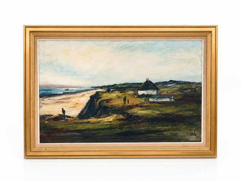 Maleri skabt af Hakon Ek Nielsen (1914–1984), "Skrænter ved Nørre Lyngby"