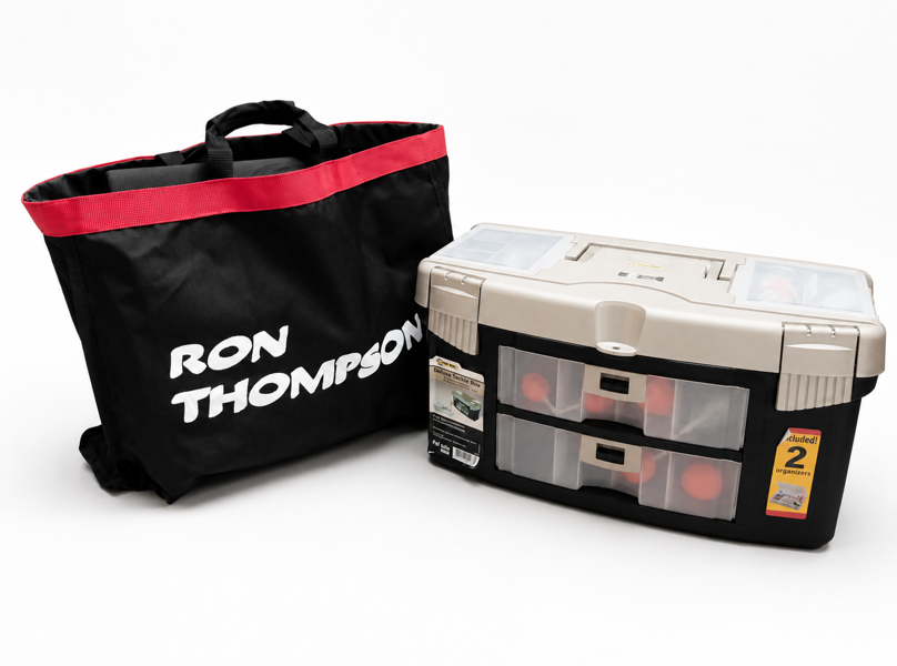 For Tools Fishing Deluxe fiskeboks-/tackle box m. udstyr samt Ron Thompson Lagoon waders - se beskrivelse