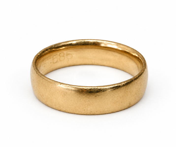 +M: Guld: ring udført i 14 kt. (585) - (H 9/26)