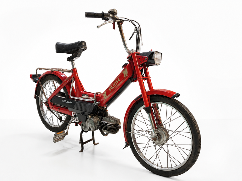 +M: Puch Maxi P "Røde Povl" (nummermatch)  - (H 3700-83260-00041-26)