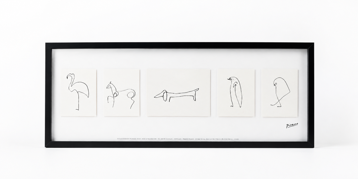 IKEA Olunda-serien med motiv af Pablo Picassos ikoniske dyreillustrationer