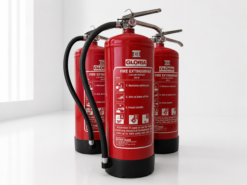 3 Gloria ABC 233B Pulverslukkere (6kg)