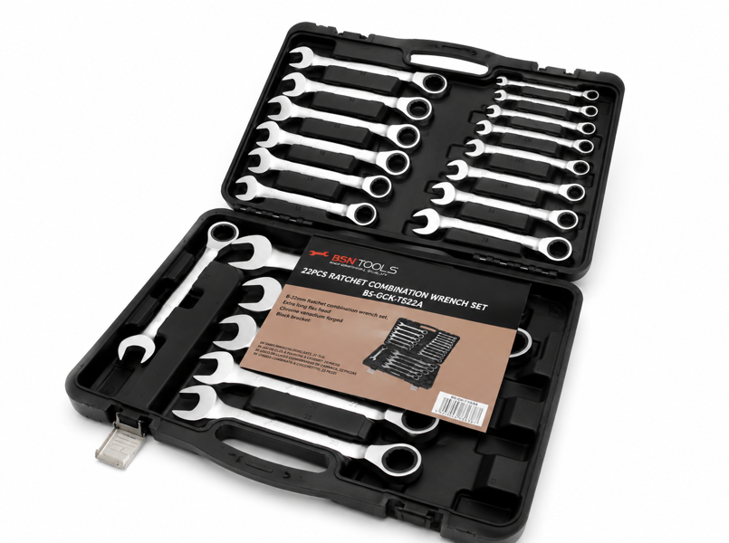 +M: BSN Tools (6-32mm) fastnøglesæt i kuffert (22 dele)