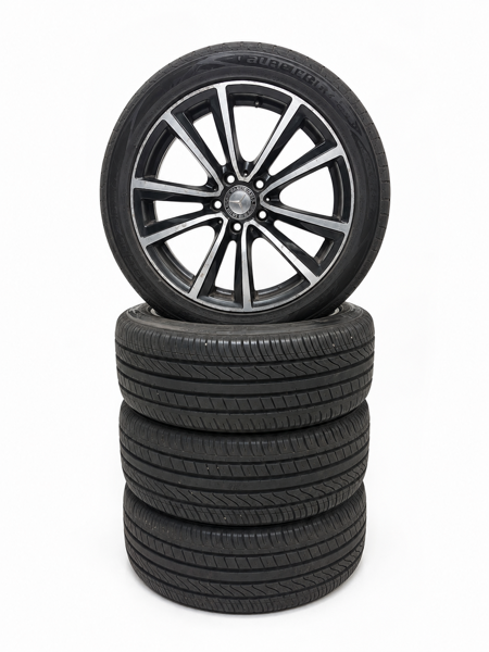 +M: 4 Originale Mercedes-Benz 18" alufælge m. 225/40 R18 sommerdæk